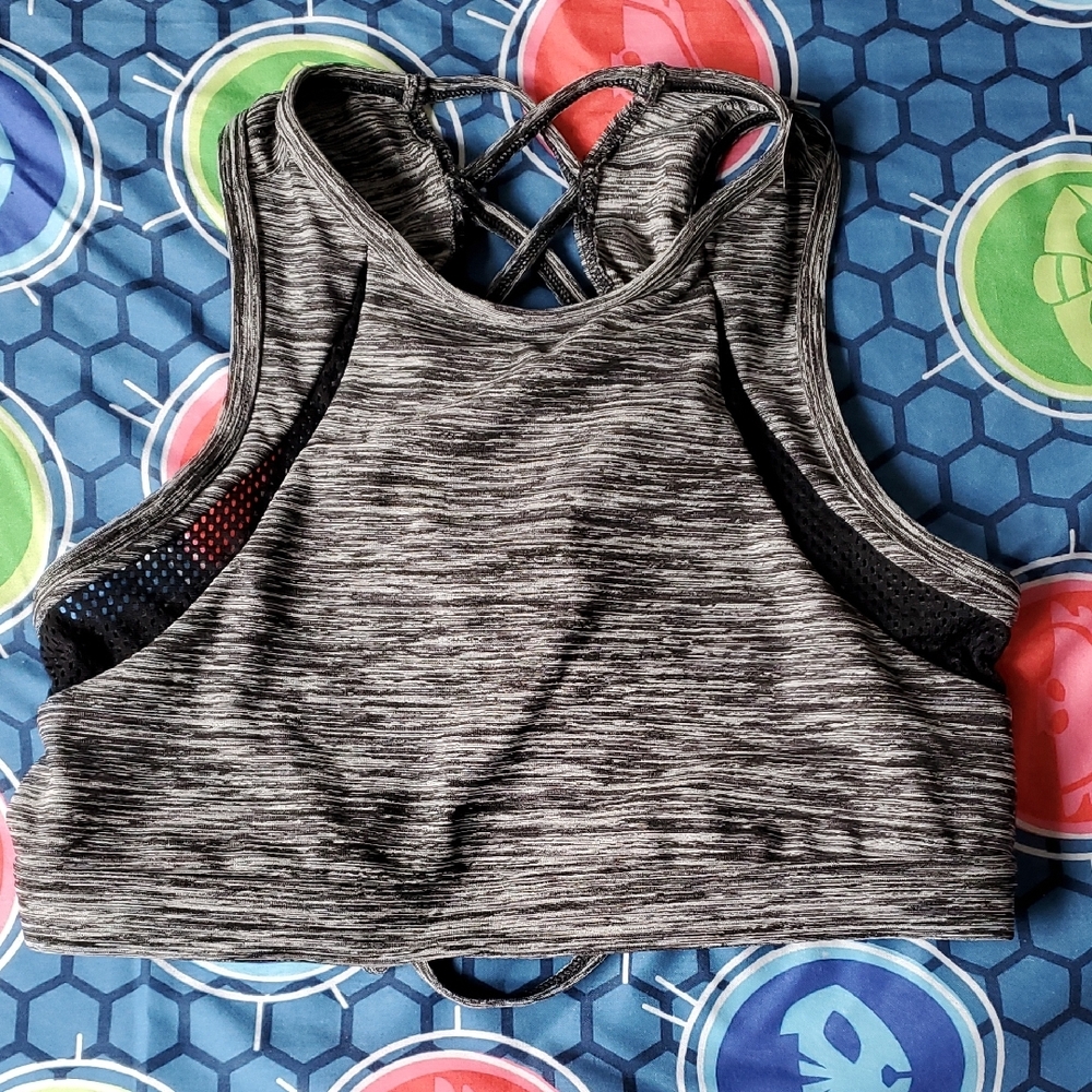 Gray Athletic Crop Top
